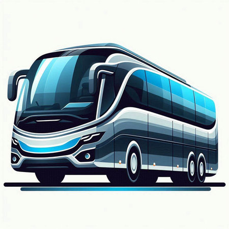 Vector illustration of bus on a white background. Vector illustration of bus.のイラスト素材