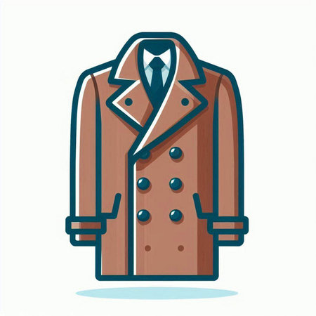 Vector illustration of a coat. Isolated on a white background.のイラスト素材