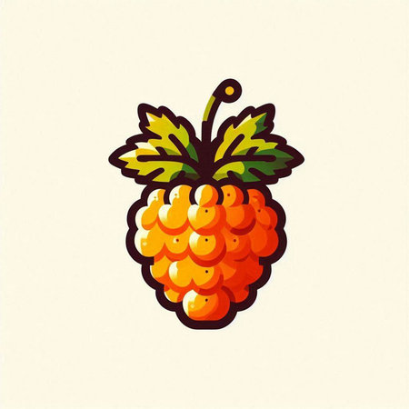 Raspberry. Hand drawn vector illustration. Isolated on white background.のイラスト素材