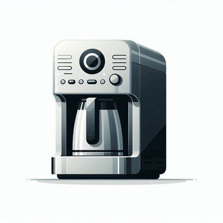 Coffee machine isolated on white background. Vector illustration. Eps 10.のイラスト素材