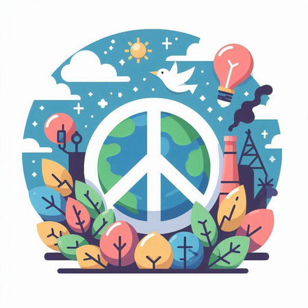 Concept of ecology, environment protection, save the planet, vector illustrationのイラスト素材