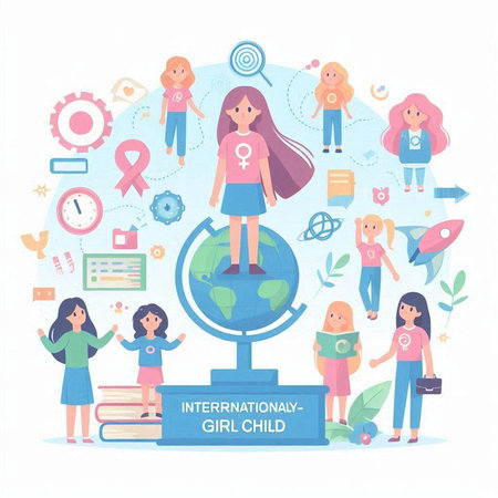 International Day of Older Persons. Vector illustration in flat cartoon style.のイラスト素材