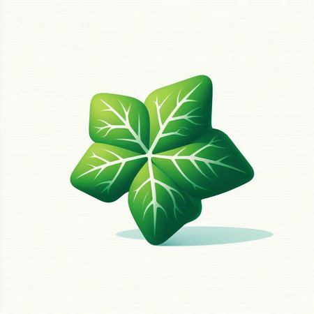 abstract four leaf clover on a white background, vector illustrationのイラスト素材