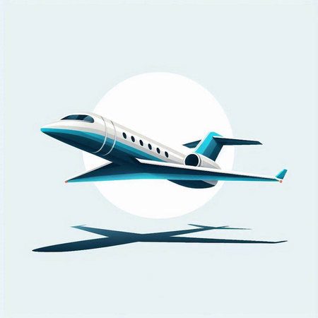 Airplane flying in the blue sky. Vector illustration EPS10.のイラスト素材