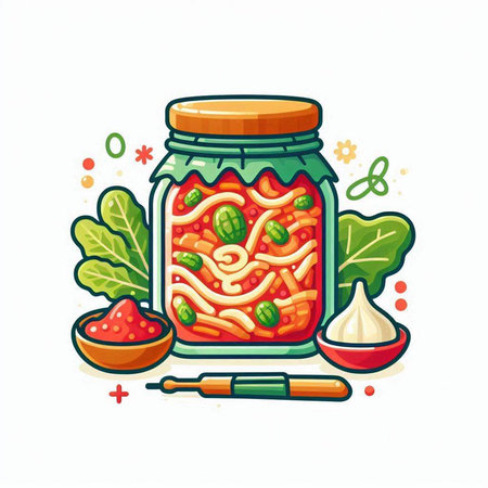 Spaghetti in a glass jar. Vector illustration on white background.のイラスト素材