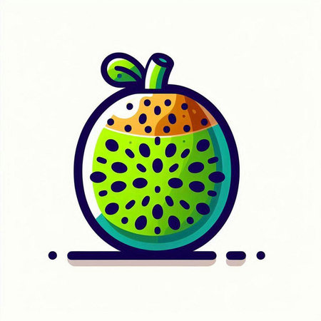 Fruit icon in flat style. Vector illustration with watermelon.のイラスト素材