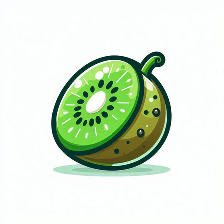 Kiwi fruit. Vector illustration of kiwi fruit.のイラスト素材