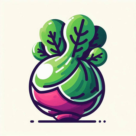Vegetable icon. Cabbage with leaves. Vector illustration.のイラスト素材