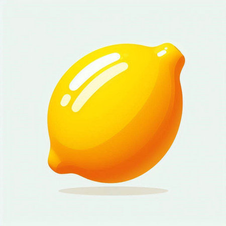 Lemon on a white background. Vector illustration. Eps 10.のイラスト素材