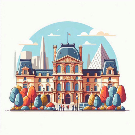 Town hall in the center of Prague, Czech Republic. Vector illustration.のイラスト素材