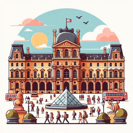 Stockholm, Sweden. Building of the Swedish Parliament. Vector illustration.のイラスト素材