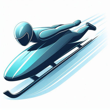 snowboarder on a snowboard. 3d vector illustrationのイラスト素材