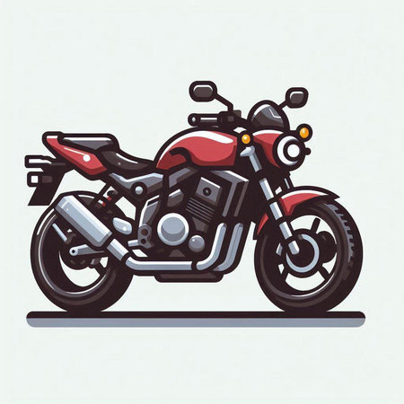 Motorcycle design. Vector illustration of a classic custom motorbike.のイラスト素材