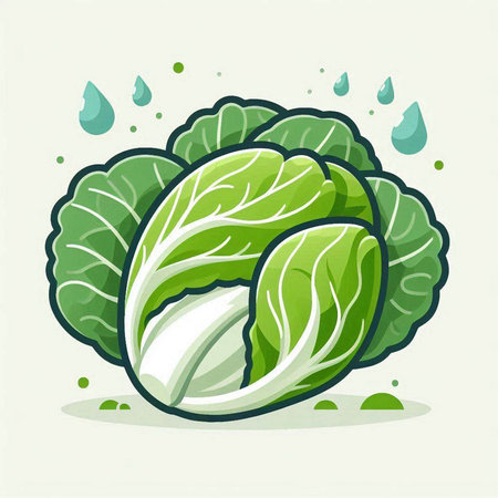 Cabbage vector illustration. Cabbage icon. Cabbage icon. Cabbage icon.のイラスト素材