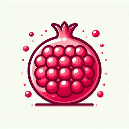 Pomegranate icon. Pomegranate vector illustration.のイラスト素材