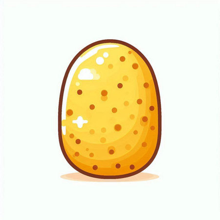 Easter egg on white background. Vector illustration in flat style.のイラスト素材