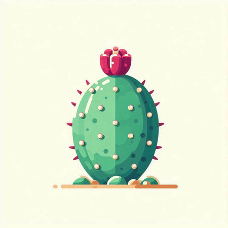 Cactus vector illustration. Cactus icon. Cactus vector illustrationのイラスト素材