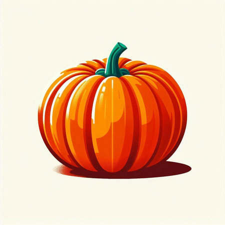 Pumpkin on a light background. Vector illustration for your designのイラスト素材