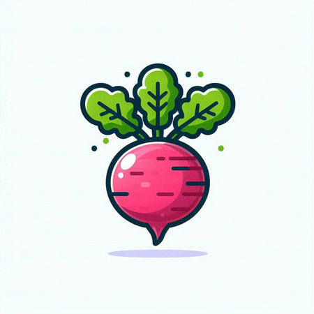 Beetroot icon. Vector illustration. Vegetarian food concept.のイラスト素材