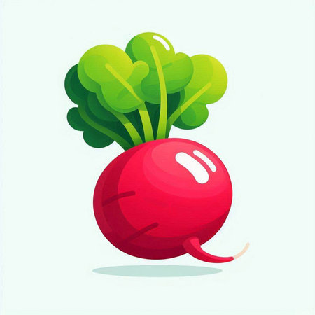Radish vector illustration. Vegetable icon isolated on white background.のイラスト素材