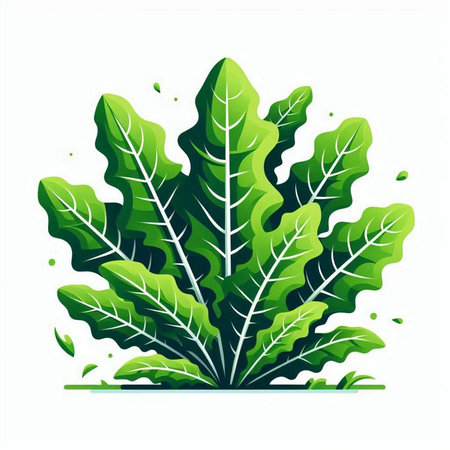 Green leaf icon isolated on white background. Vector illustration. Eps 10.のイラスト素材
