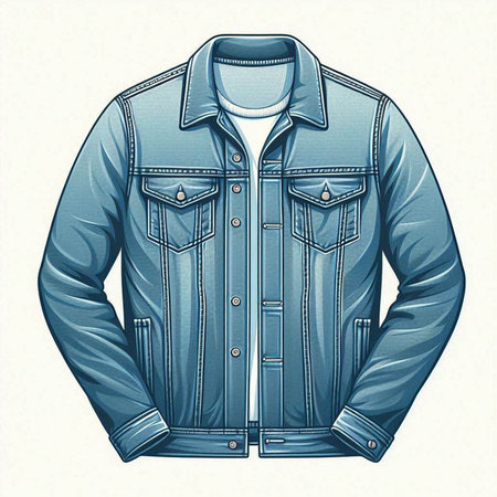 Stylish jacket isolated on a white background. Vector illustration in sketch style.のイラスト素材