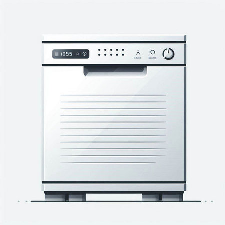 Vector illustration of the washing machine on a white background. Eps 10のイラスト素材