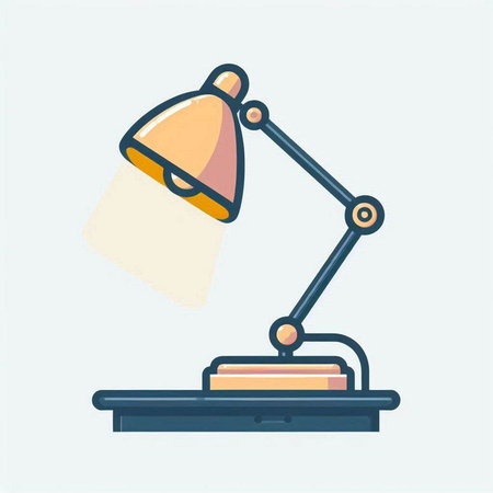 Desk lamp icon. Flat design style eps 10 vector illustration.のイラスト素材