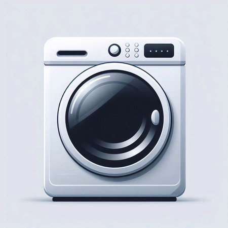 Washing machine. Realistic illustration of washing machine vector icon for web designのイラスト素材