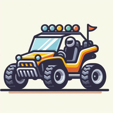 Off-road vehicle. Vector illustration of an off-road vehicle.のイラスト素材