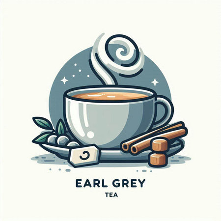 Illustration of a cup of coffee with cinnamon. Vector illustration.のイラスト素材