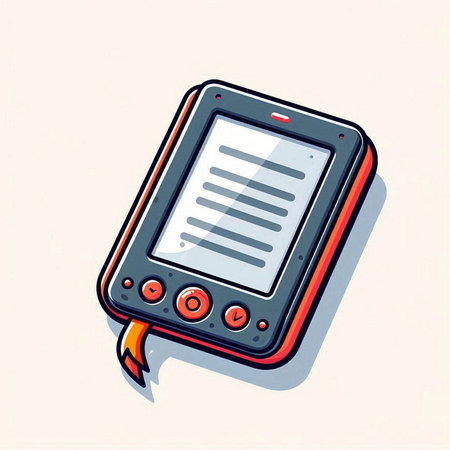 Illustration of a tablet computer on a light background. Vector illustrationのイラスト素材