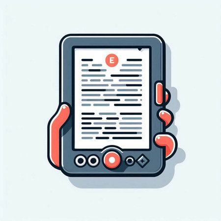 Smartphone with electronic document icon. Vector illustration in flat style.のイラスト素材