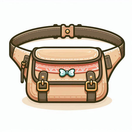 Ladies handbag isolated on a white background. Vector illustration.のイラスト素材