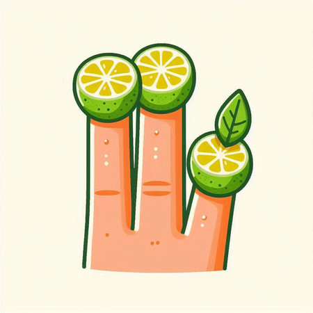 Lime and lemon slices in hand drawn style. Vector illustration.のイラスト素材