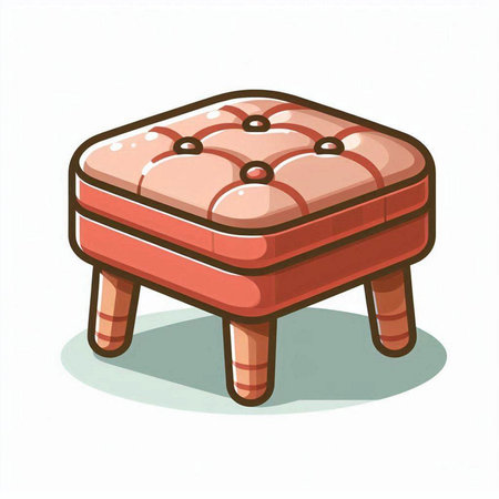 Illustration of a stool on a white background. Vector illustration.のイラスト素材