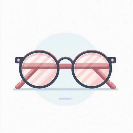 Glasses icon on white background. Vector illustration in flat style.のイラスト素材