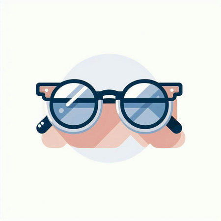 Glasses icon. Eyeglasses vector icon. Vector illustration.のイラスト素材