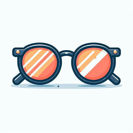 Sunglasses icon in flat style. Sunglasses vector illustration.のイラスト素材