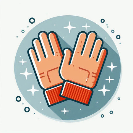 Gloves icon in flat style. Protective gloves vector illustration on white background.のイラスト素材