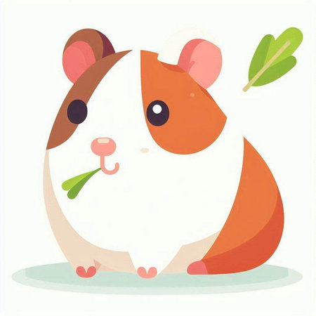 Cute hamster vector illustration. Cute hamster character.のイラスト素材