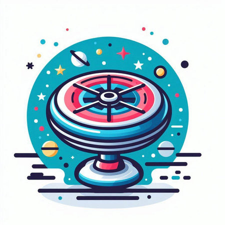 Wheel of fortune vector illustration. Wheel of fortune in flat style.のイラスト素材