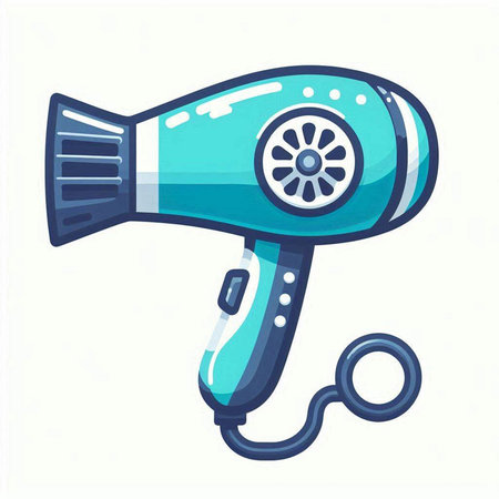 Hair dryer icon. Vector illustration of hair dryer.のイラスト素材