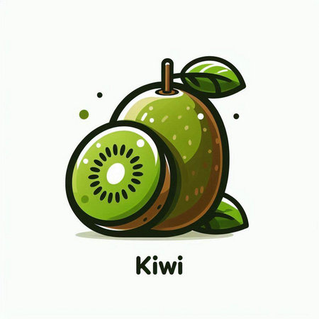Kiwi fruit. Vector illustration of kiwi fruit.のイラスト素材