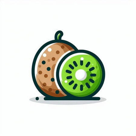 Kiwi fruit icon. Vector illustration of kiwi fruit.のイラスト素材