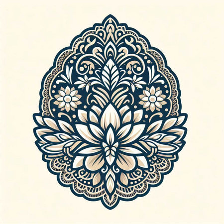 Oriental vector pattern in the style of baroque.のイラスト素材