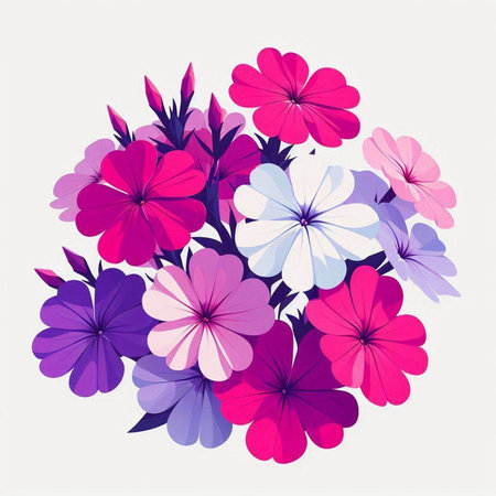 Floral background with colorful flowers for your design. Vector illustration.のイラスト素材