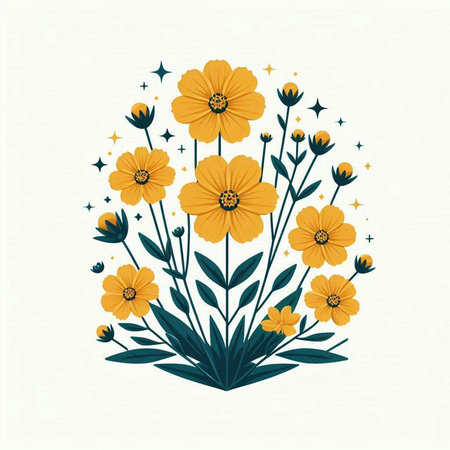 cute flower card design, vector illustration eps10 graphic.のイラスト素材