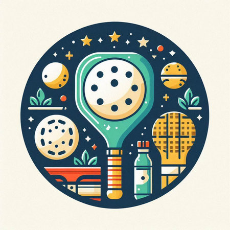 Kitchen utensils round icon in flat style. Vector illustrationのイラスト素材