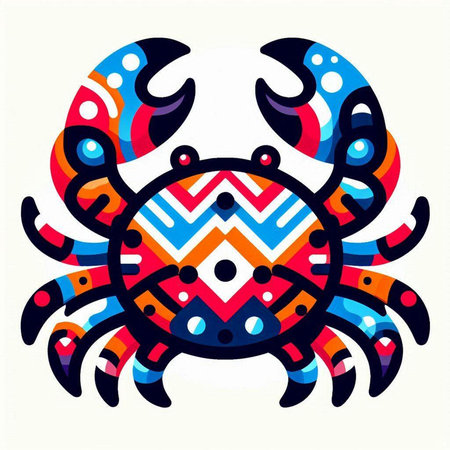 Vector illustration of a crab. Isolated on a white background.のイラスト素材